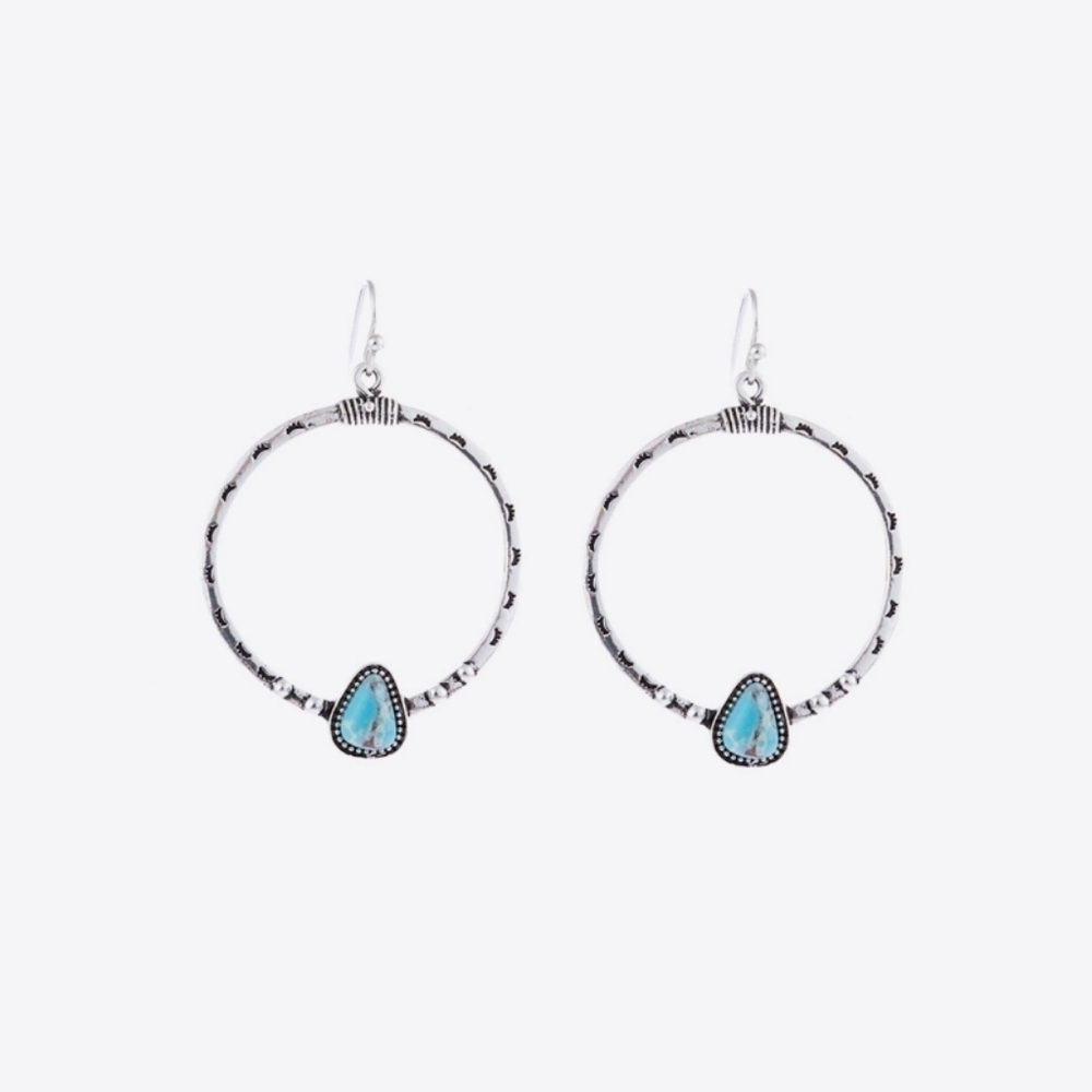 Boho Silver Drop Earrings New - Picture 2 of 5